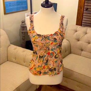 Armani Exchange Ruched Sparkle Tank